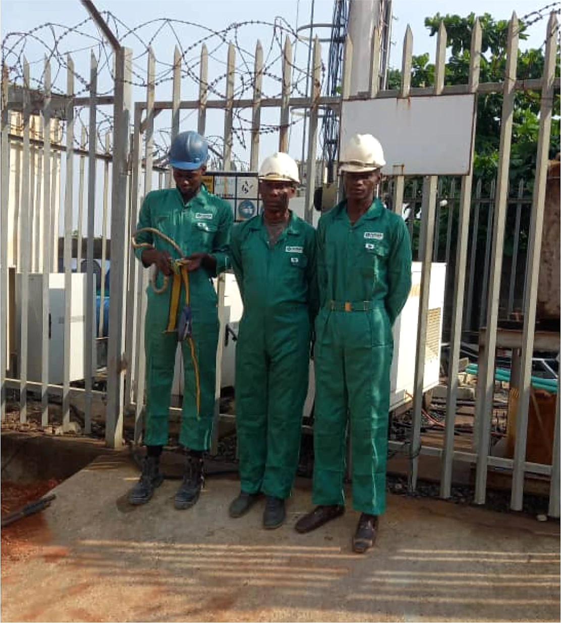 Ionir Integral field team in PPE at a completed telecom site
