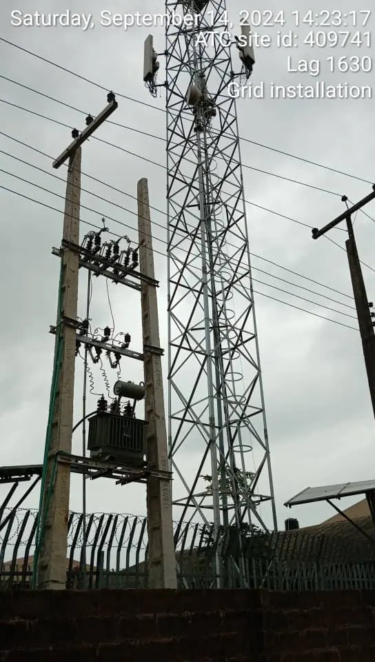 11kV pole-mounted transformer substation built by Ionir Integral for a telecom site in Ikorodu, Lagos
