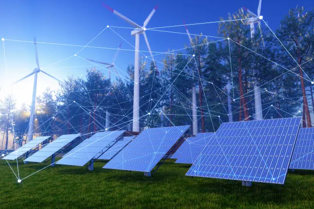 Solar-hybrid power system for an industrial site
